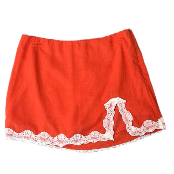 New Nia Moon Vibrant Orange Lace Lined Skort - Picture 4 of 13